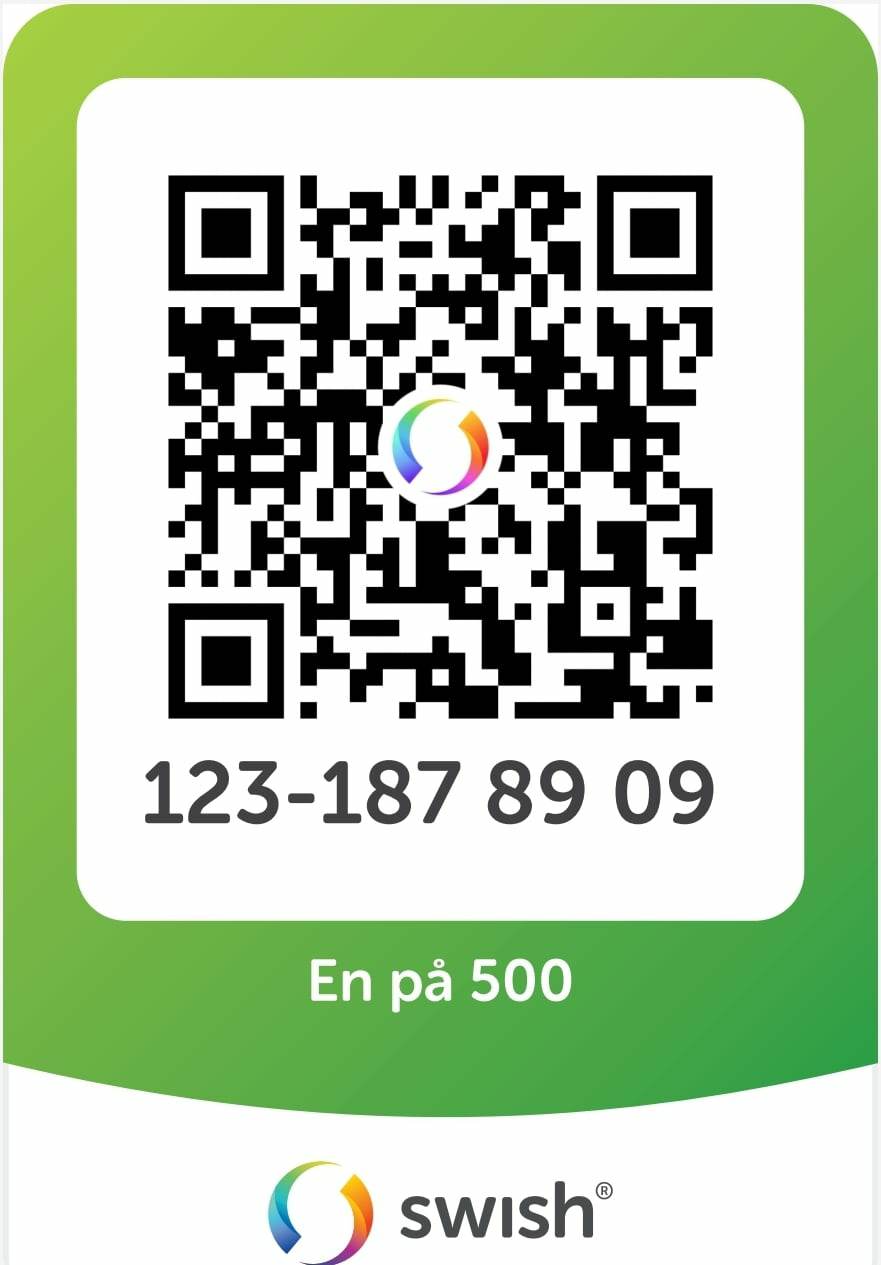 Swish QR-kod för En på 500